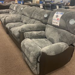 Percy Charcoal sofa And Loveseat Set