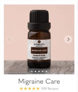Vitality Extracts Essential Oil 10ml Migraine Headache 