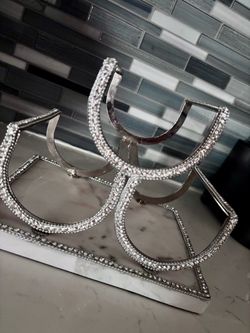 Rhinestone Marble 3 Bottle Wine Rack