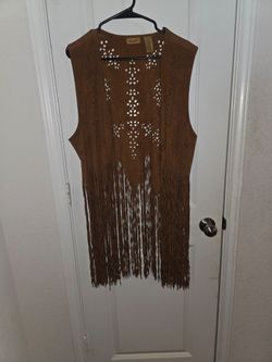 Ladies wrangler fringe vest