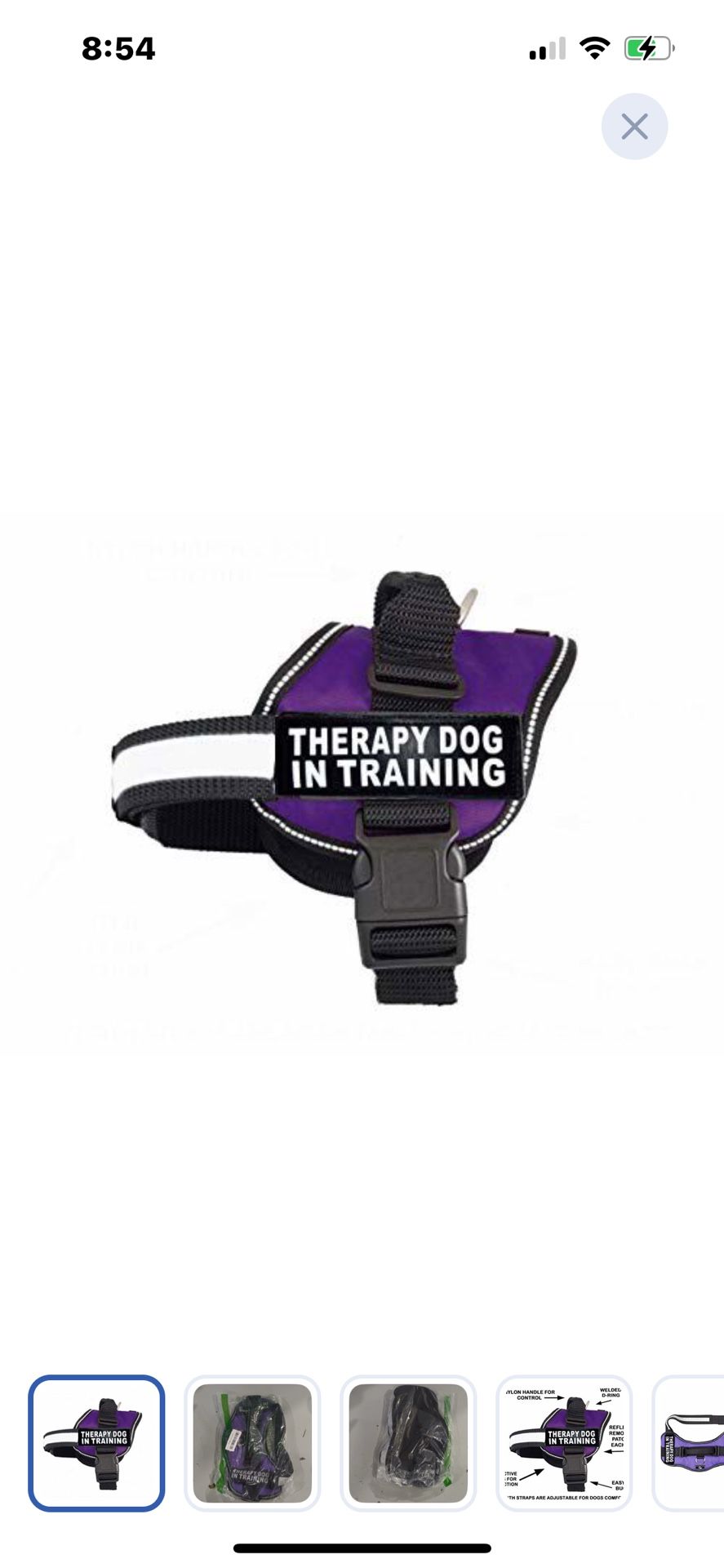 “New”Therapy Dog In Training Vest(w/2 Patches)fits Sm-lg Dog