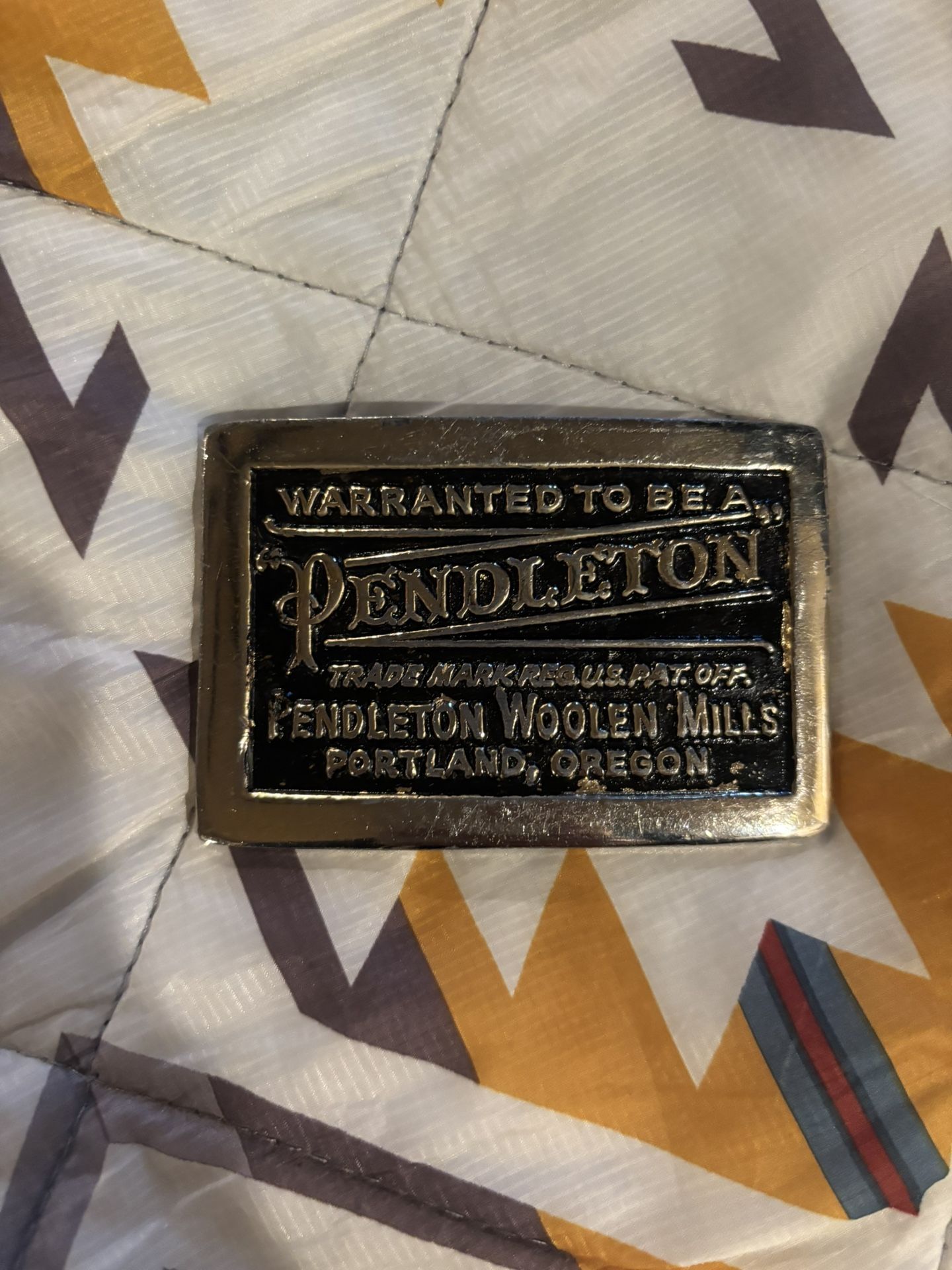 Vintage Pendleton Woolen Mills Solid Brass Belt Buckle