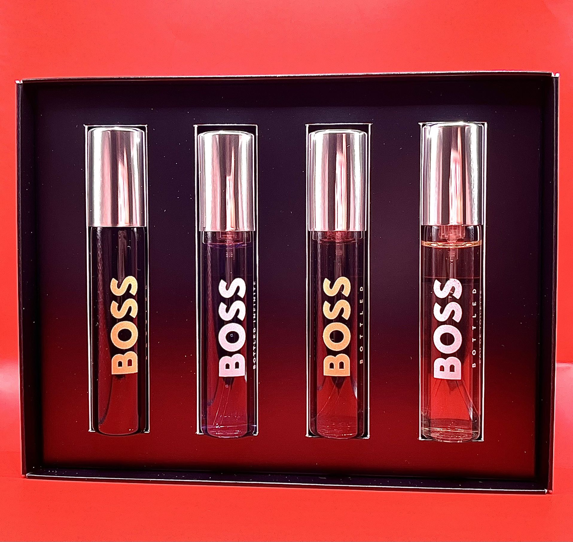 Hugo Boss Men's Travel Gift Set 4 x 10ml EDT EDP Fragrances- New, Unused, In Box
