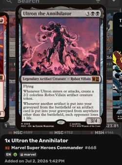 Marvel Heroes Jumpstart Chase Cards