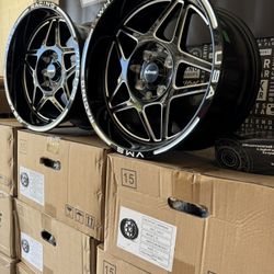 VMS Delta 15x8 20ET 4x100 / 4x114.3 Set of two New in Box