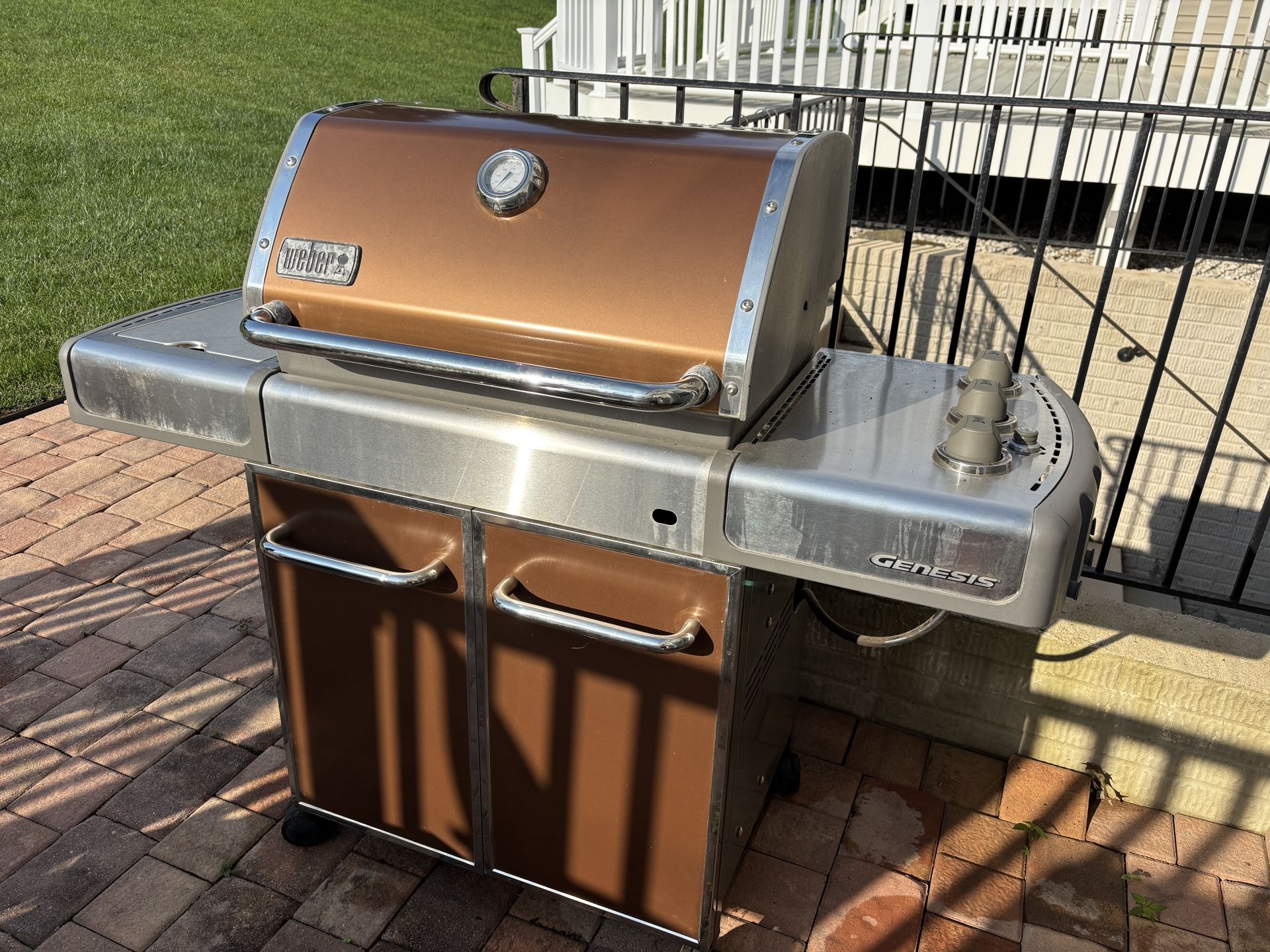 GenesisĀ® E-320 gas grill side burner