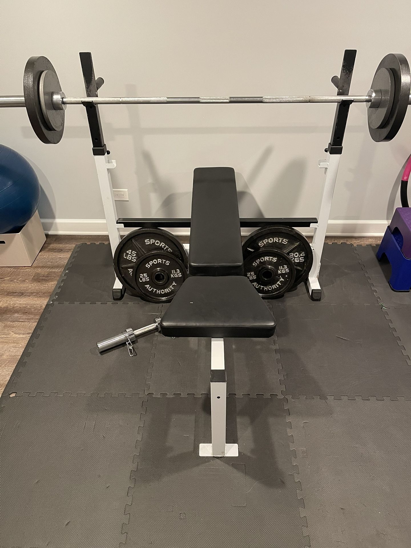 Olympic Bench With 230 LBS of Plates
