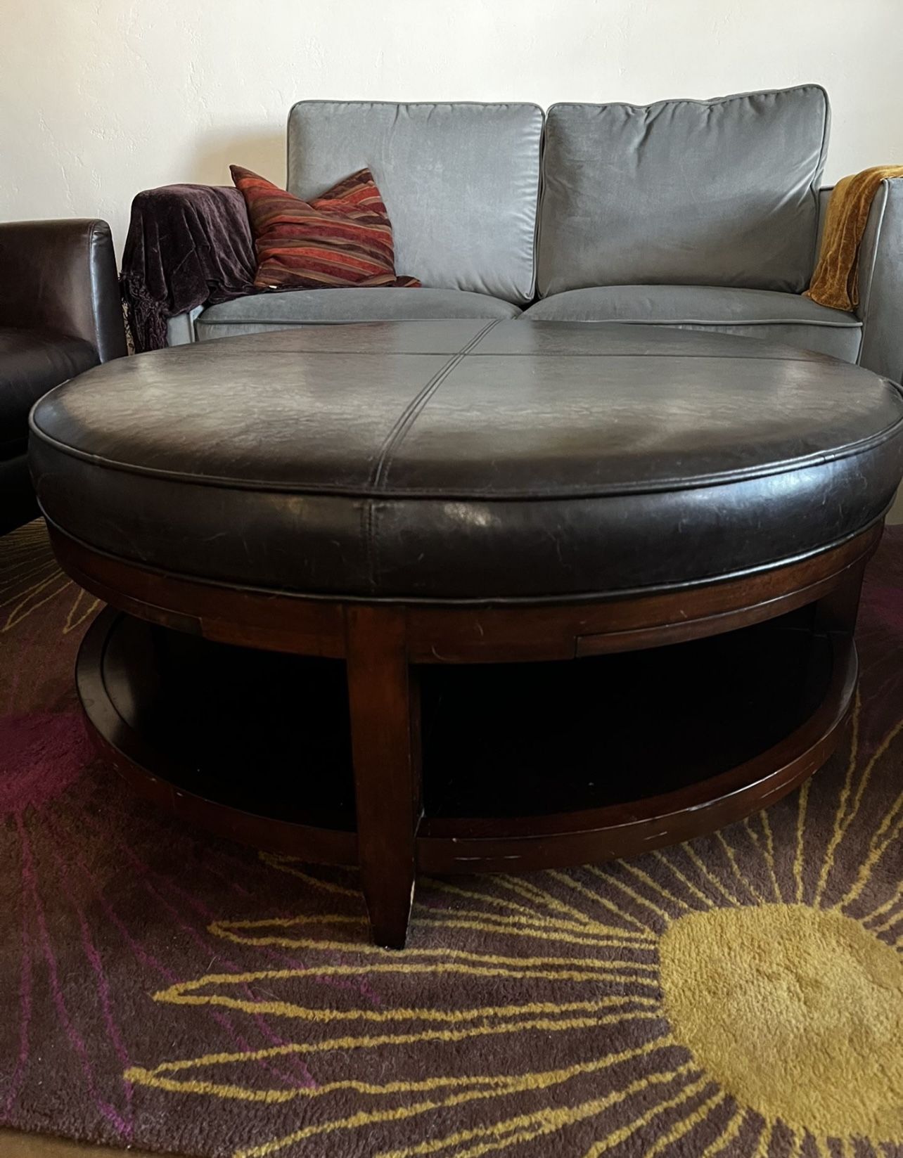 40 Inch Round Ottoman Coffee Table