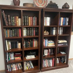 Bookcase, desk, credenza and chair