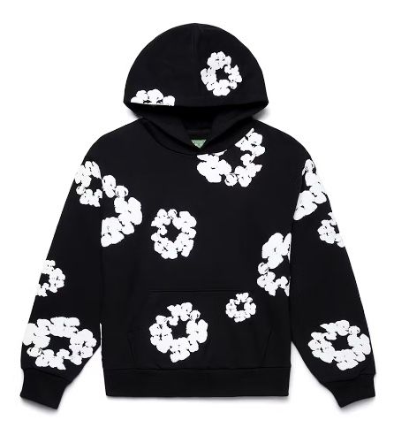 *100% AUTHENTIC* Black Denim Tears Cotton Wreath Hoodie Size Small With receipt *100% AUTHENTIC*