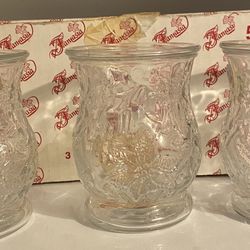Princess House Crystal Fantasia Votive Holders W/ Caddy