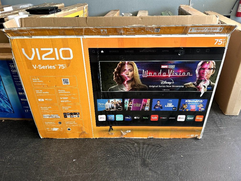 Empty Box For 75" Tv With Styrofoam