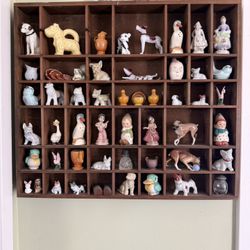 Mini Figurines And Display Case $60 Or $2 Each 