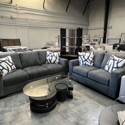 Gray Sofa & Love Seat
