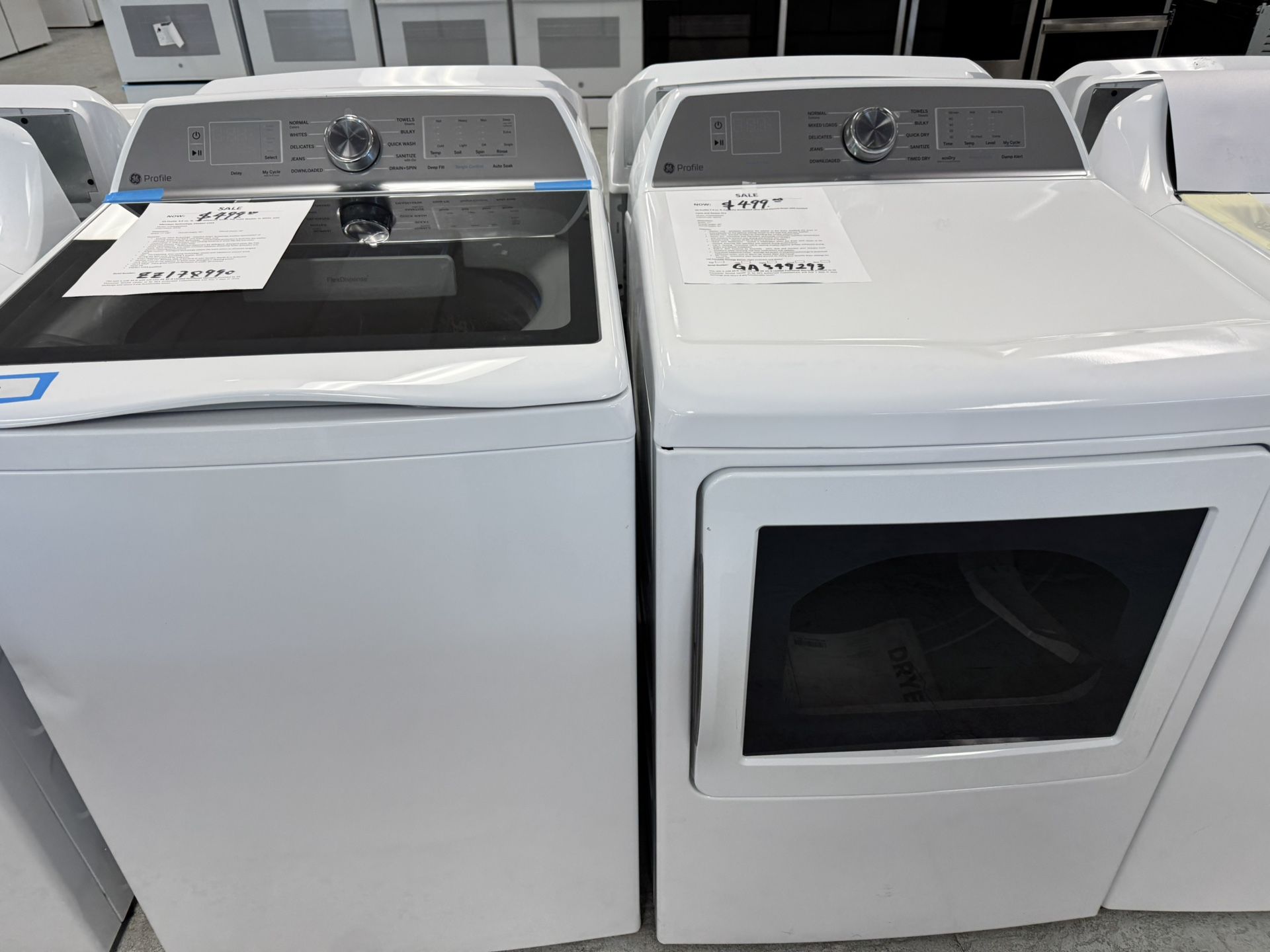 GE Profile Top Load Washer And Dryer Set