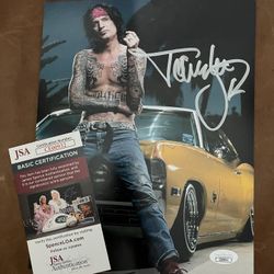Tommy Lee Signed 8x10 W/ Cadi JSA Certed 