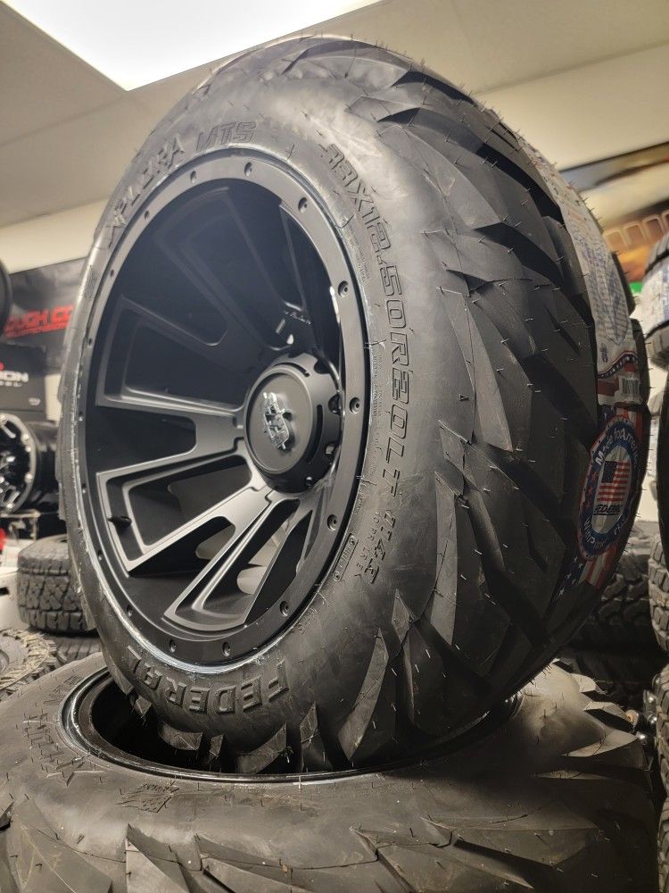 20x12 Vision Rebel Wheels With MT Tires For 6x139.7 CHEVY/GMC, New Ram 1500 for Sale in Joliet