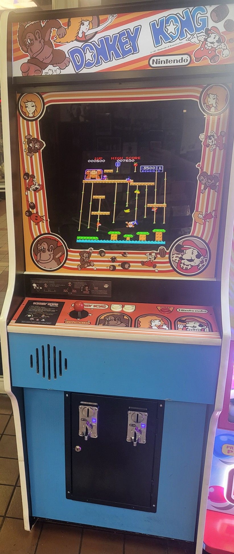 Full Size Arcade With All 3 Donkey Kongs