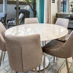 Set Of 6 Grey Dining Chairs