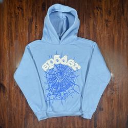 Light Blue Sp5der Hoodie