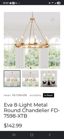 Gold round chandelier