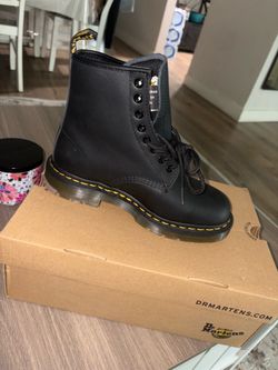 Dr. Martens Black Leather Lace-Up Boots