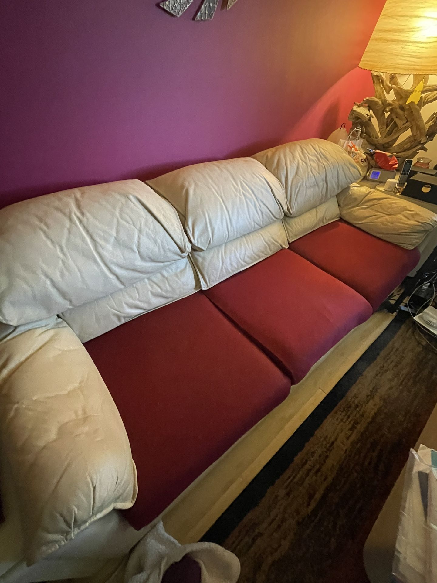 Couch and Glass top table