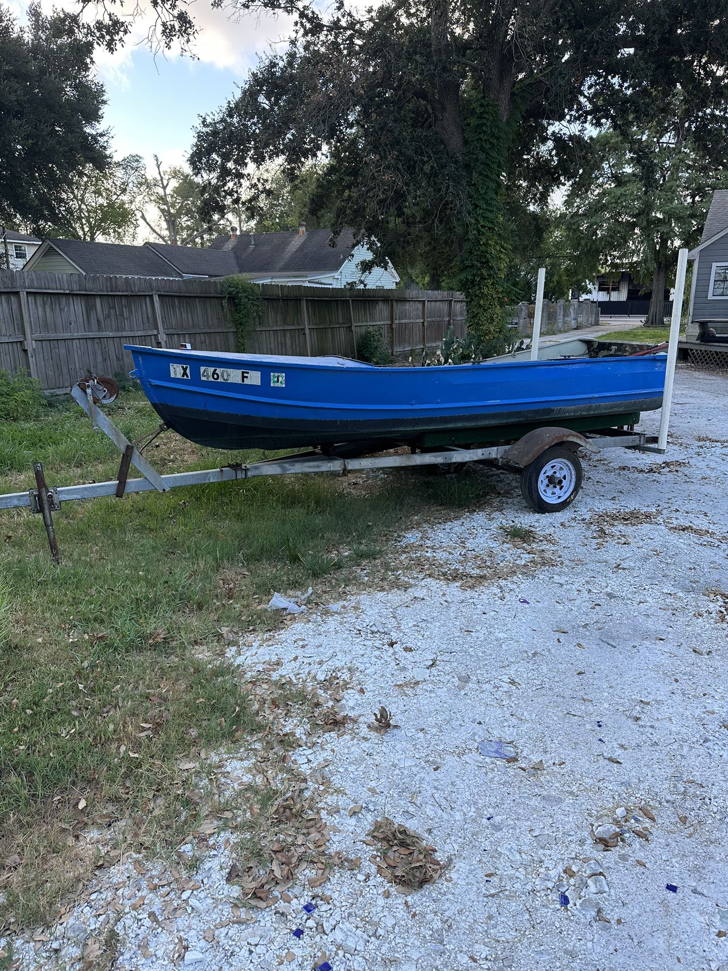 Aluminum John Boat And Trailer 650.00