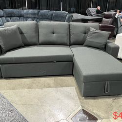 Sectional sleeper with storage