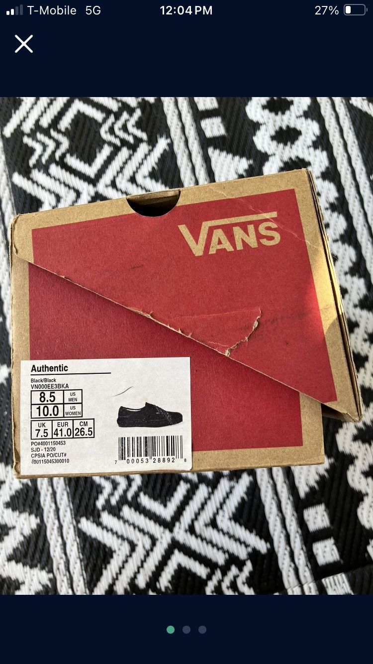 New Black Vans