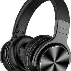 Earpsy E7 Pro Active Noise Cancelling Headset Bluetooth Headphones with Built-in Microphone Wireless Headset and Light Weight-Red

