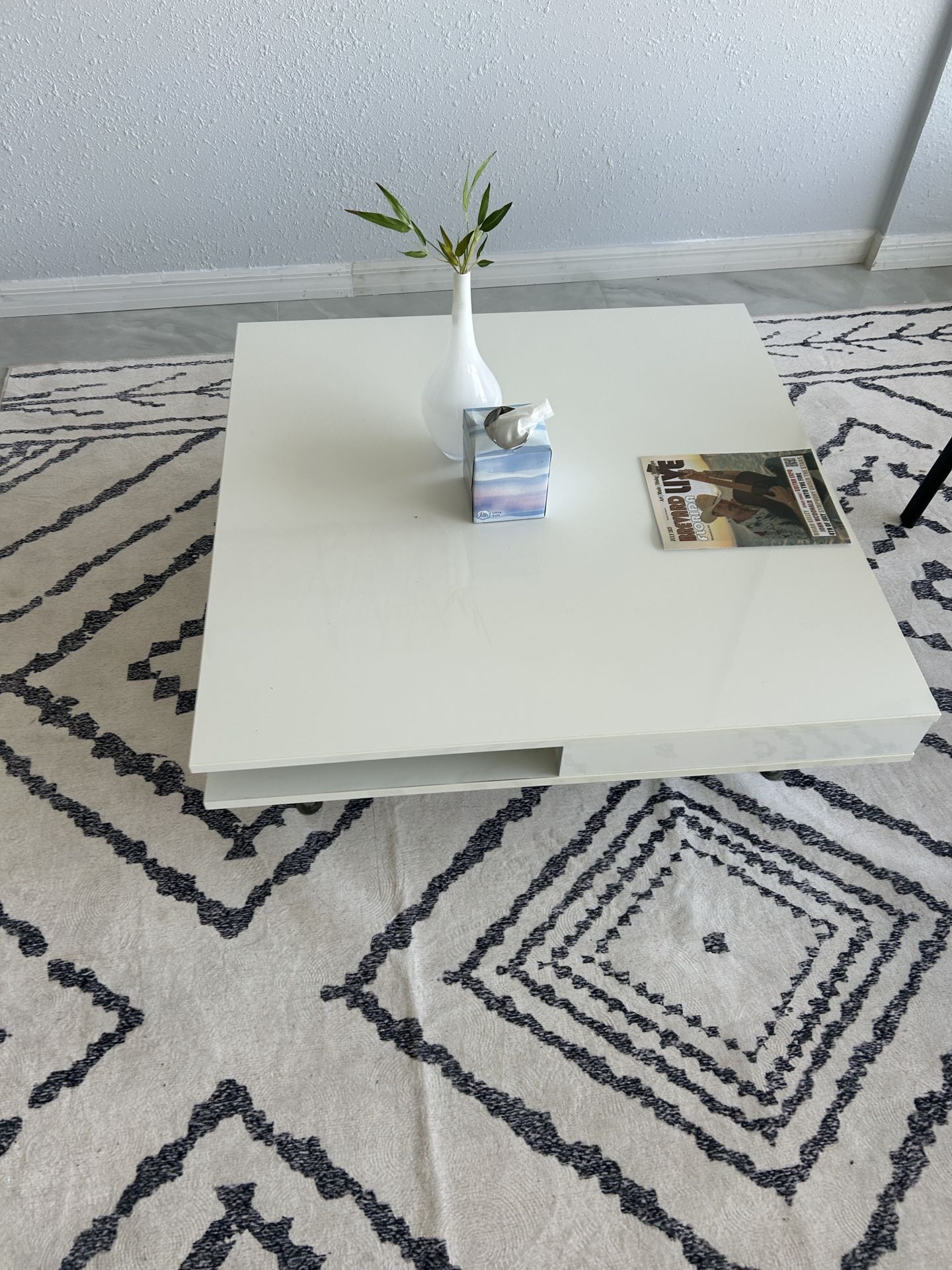 Modern White IKEA Coffee Table 