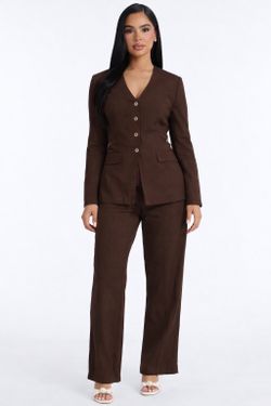 Brown blazer set (small)