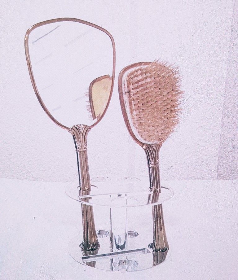 Set Mirror/Hair Brush Antique