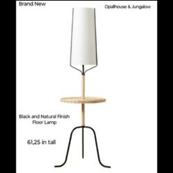 Brand New Opallhouse & Jungalow  61,25" Black And Natural Finish Floor Lamp