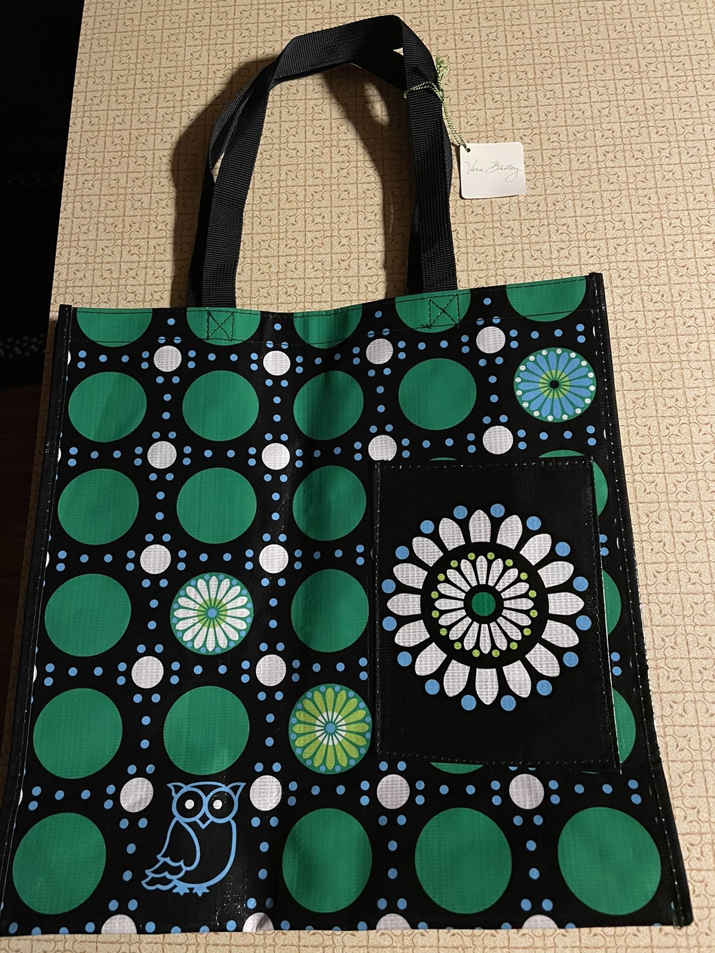 Vera Bradley Reusable Plastic Large Shopping Bag