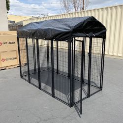 $230 (New) Large heavy duty kennel with cover dog cage crate pet playpen (8’l x 4’w x 6’h) 