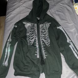 Green Skeleton Hoodie 
