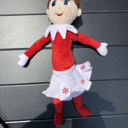 Christmas Elf On A Shelf Plush Girl Doll 14" Dated 2005 Snowflake Skirt