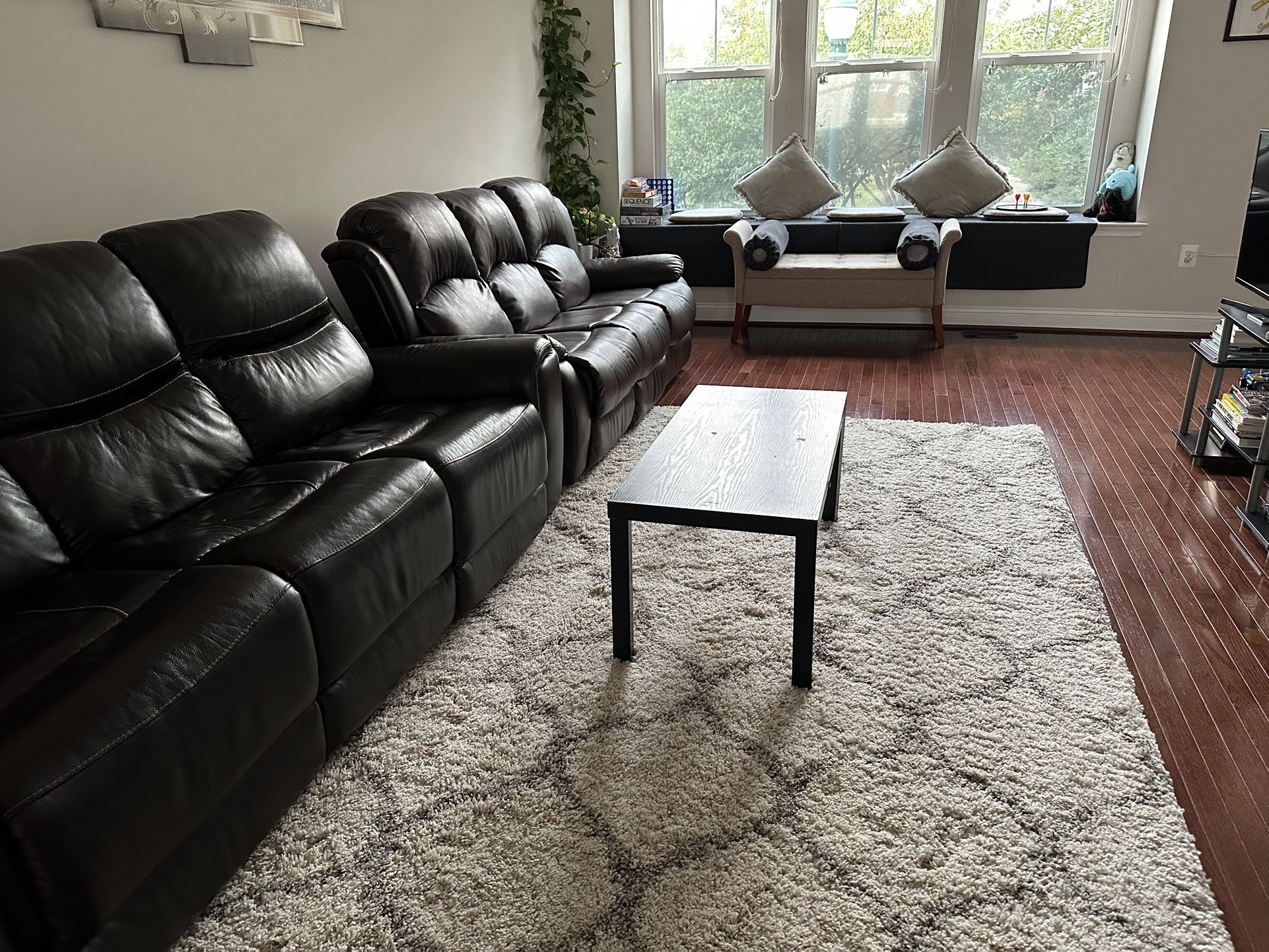 2 Sofas And One Large Plush Carpet (8X10)