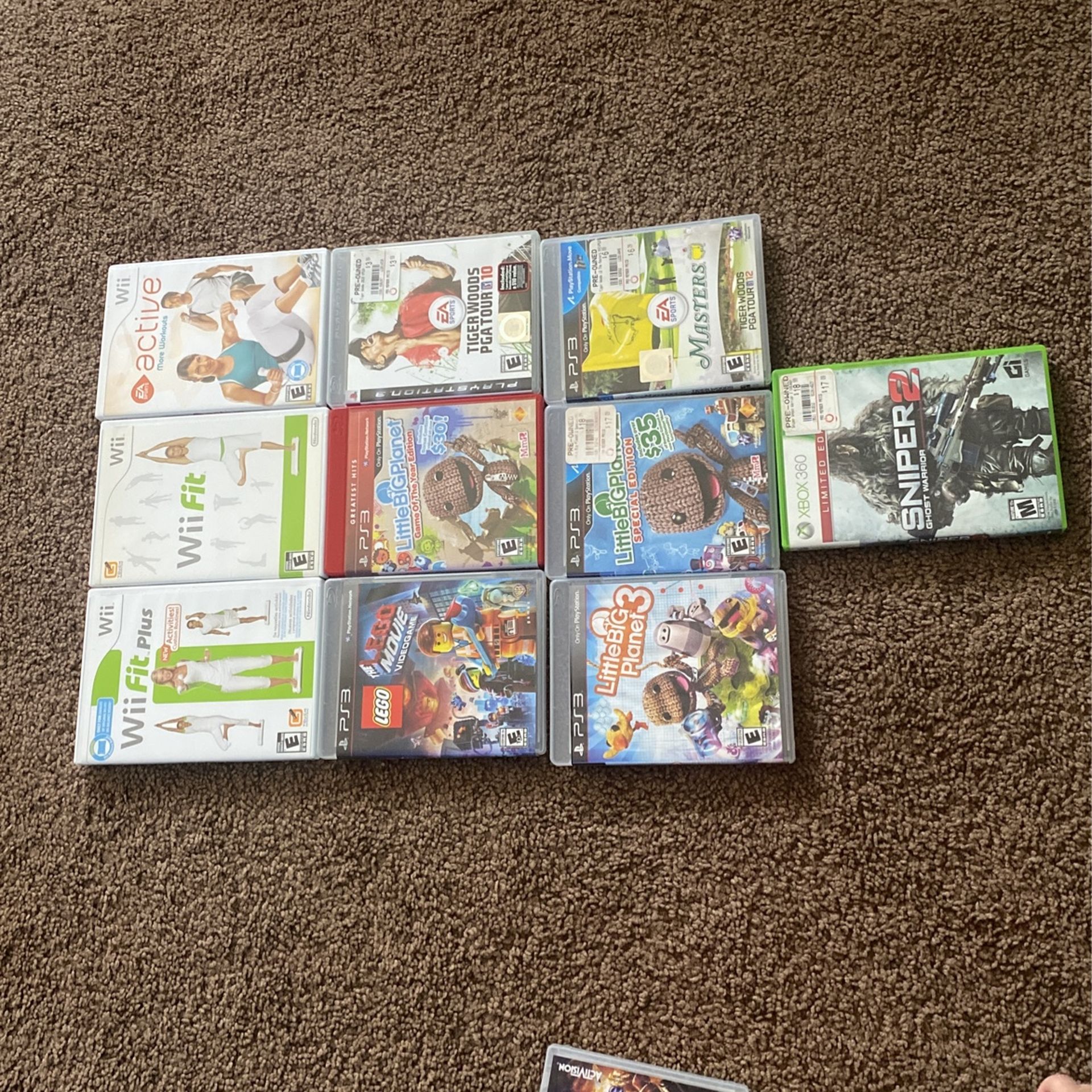 Video Game Lot , Wii , PS3 And Xbox 360