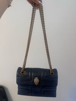 Kurt Geiger black leather with gold adjustable chain