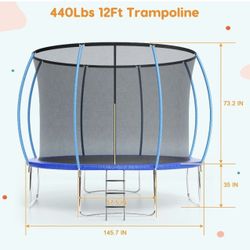 Trampoline 12FT with Enclosure & Ladder