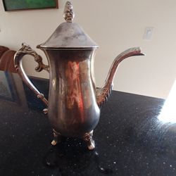 Vintage. Silverplate Teapot. Tetera Antigua Recubierta En Plata.