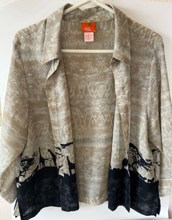 Hearts Of Palm Safari Animal Blouse Size 16