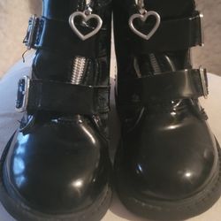Little Girl Black Boots Sz 7m