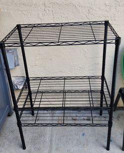 3 tier wire black