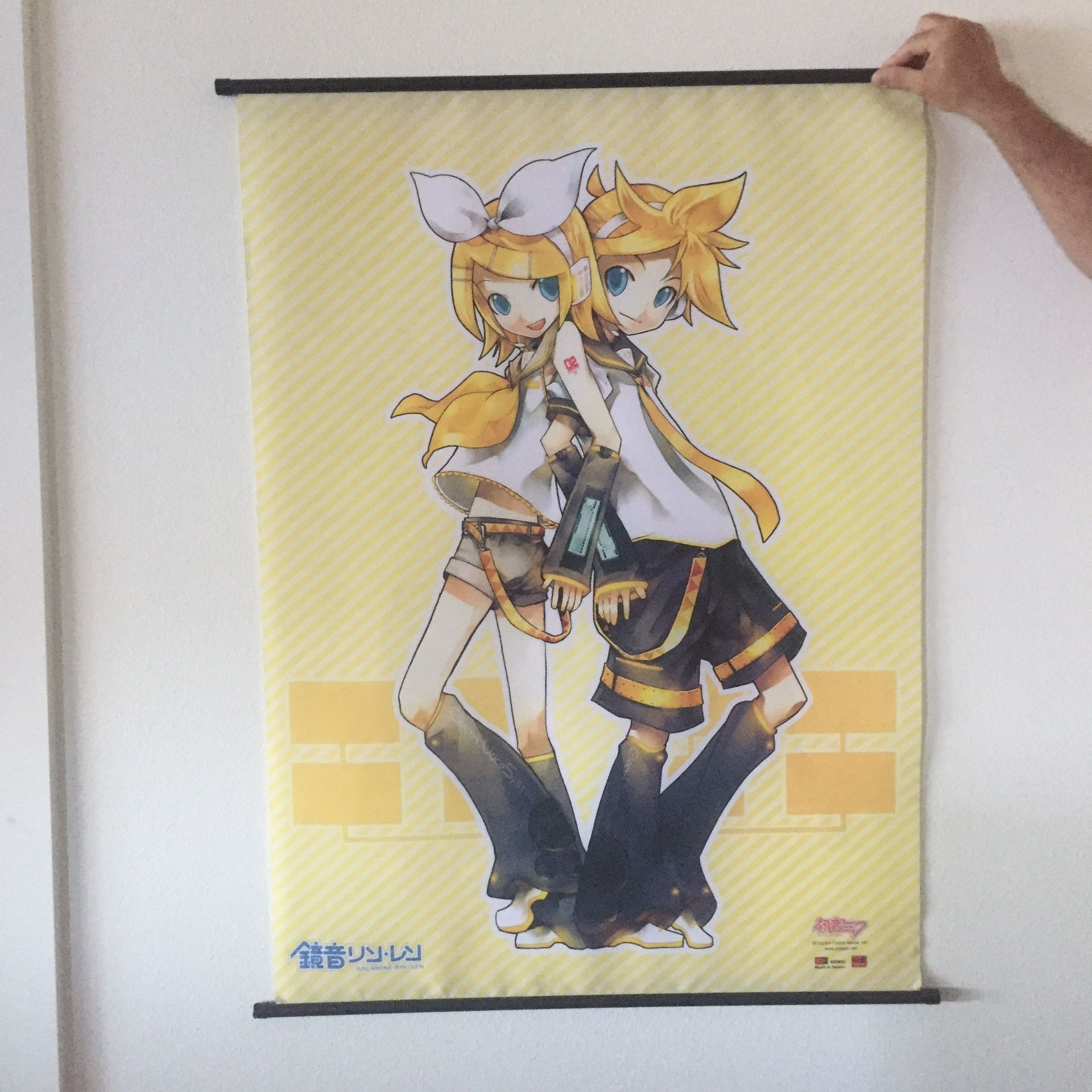 anime vocaloid kagamine rin len wall scroll poster
