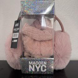 Faux Suede Earmuff & Scrunchie Set — Brand New