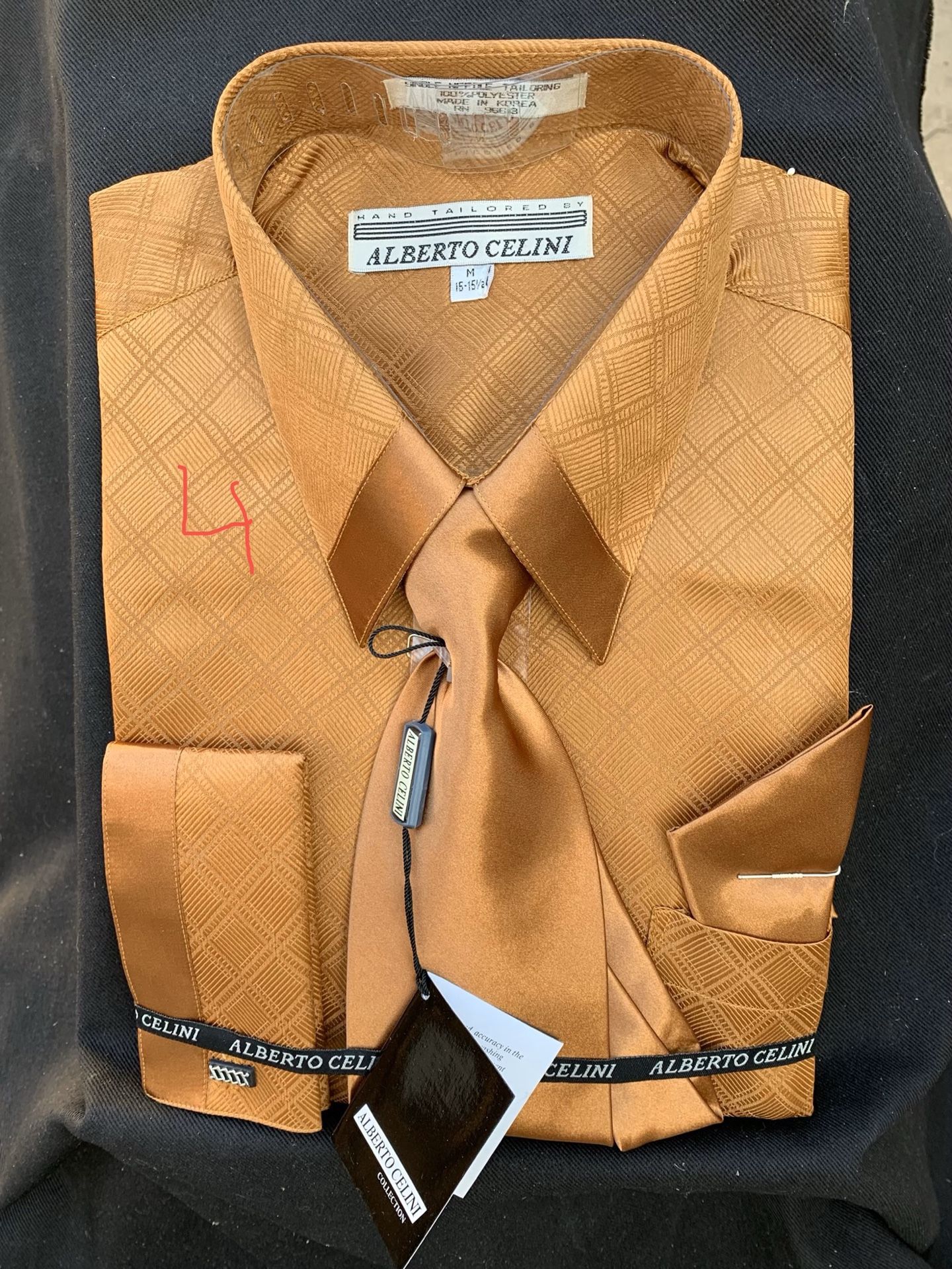 SALE Hand Tailored by ALBERTO CELINI 3pics Shirt